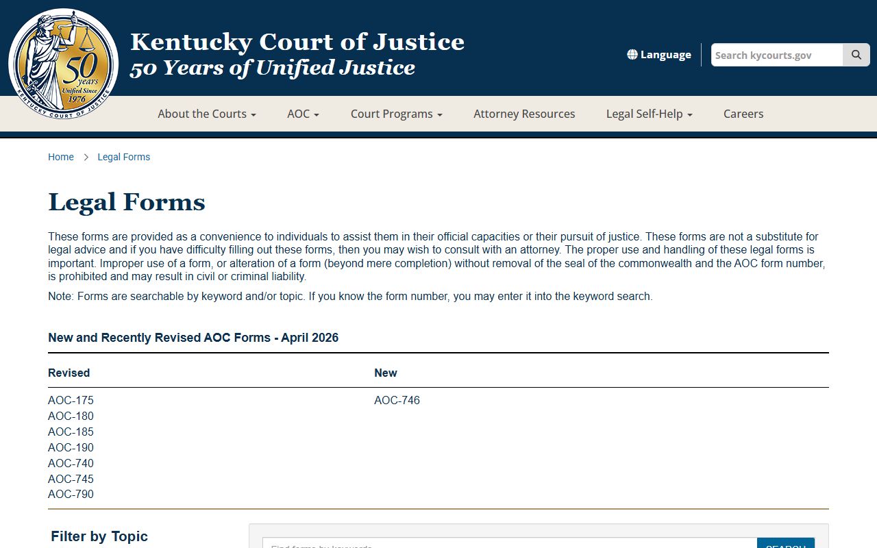 Morgan County court records Kentucky Court of Justice legal forms
